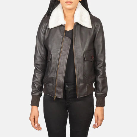 Stella G-1 Black Leather Bomber Jacket