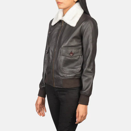 Stella G-1 Black Leather Bomber Jacket