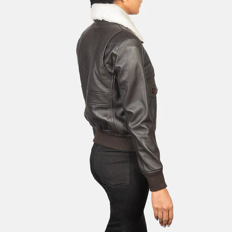 Stella G-1 Black Leather Bomber Jacket