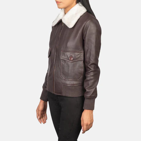 Stella G-1 Black Leather Bomber Jacket
