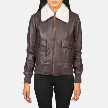 Stella G-1 Black Leather Bomber Jacket