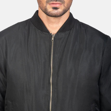 Zack Black Bomber Jacket