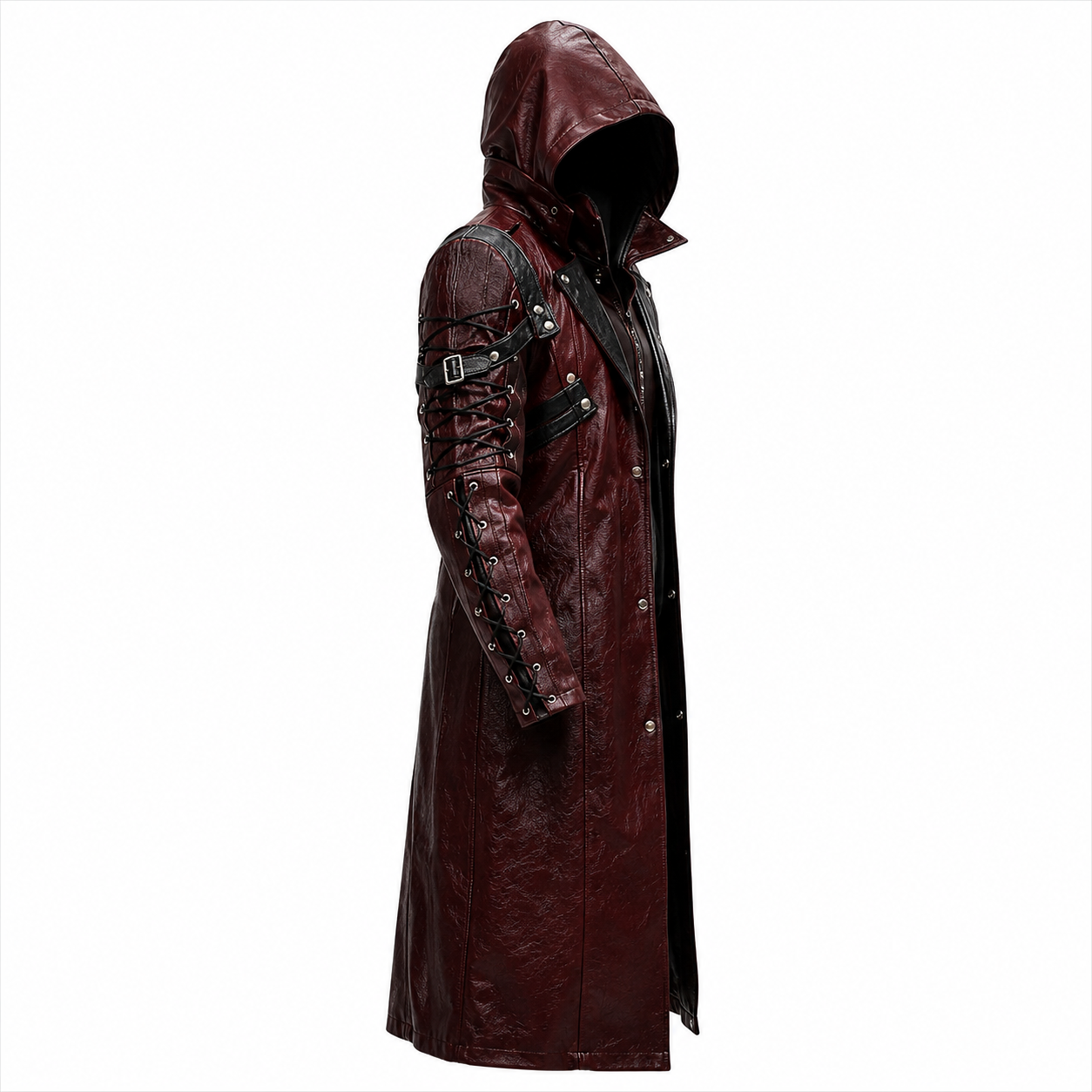 Genuine Leather Gothic Motorcycle Coat