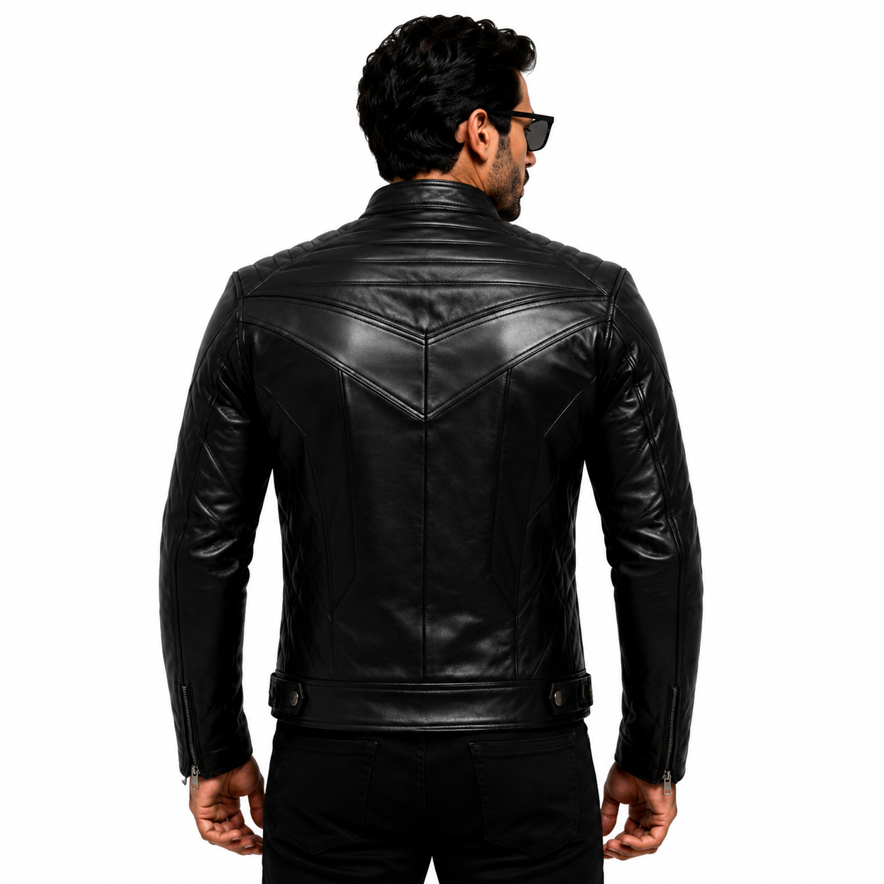 Men's Classic Black Racer Leather Jacket