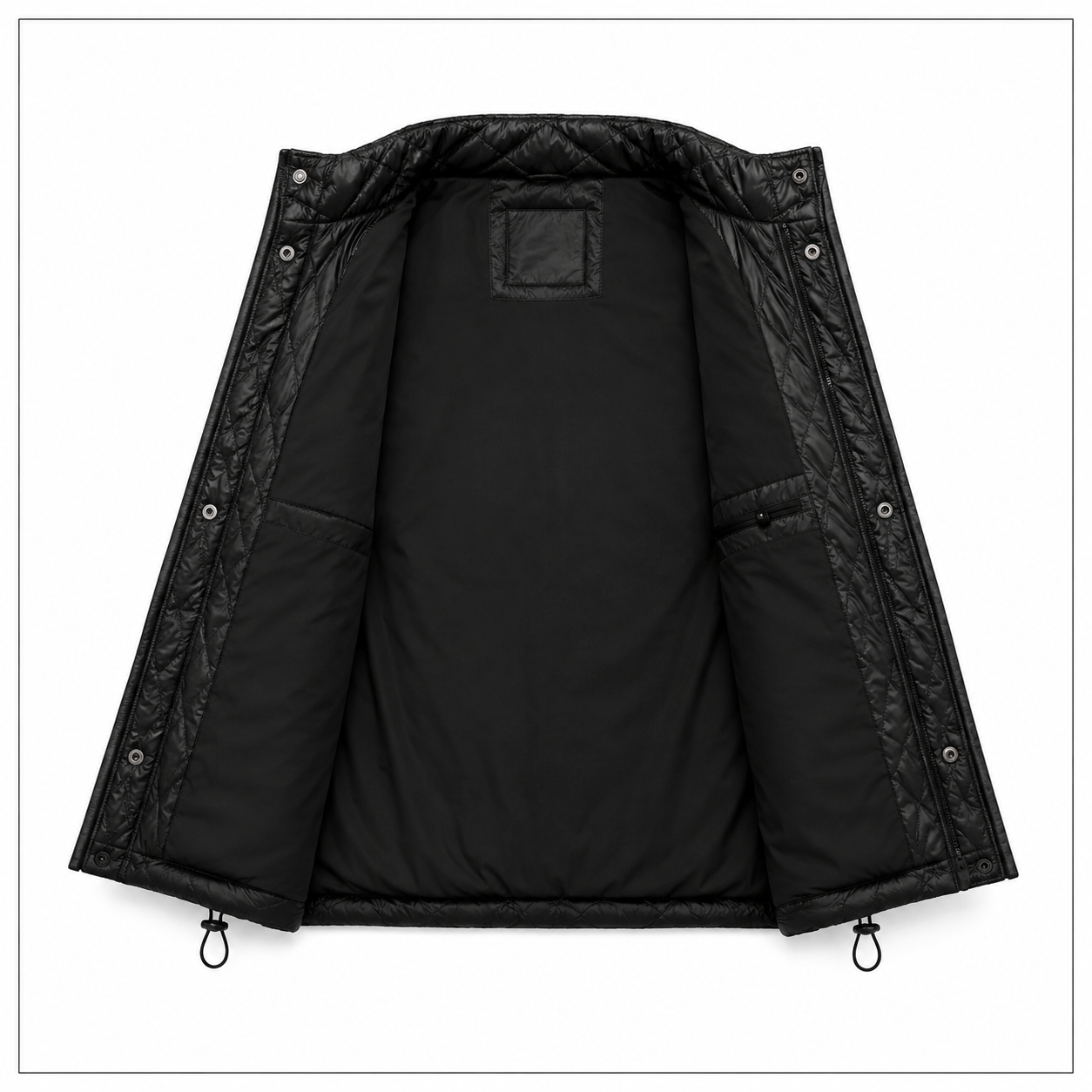 Men's cream or off-white diamond-quilted vest