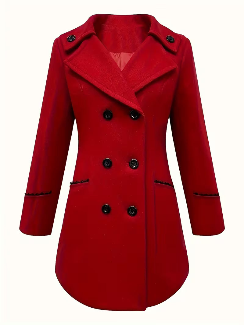 Double-Breasted Mid-Length Trench Coat