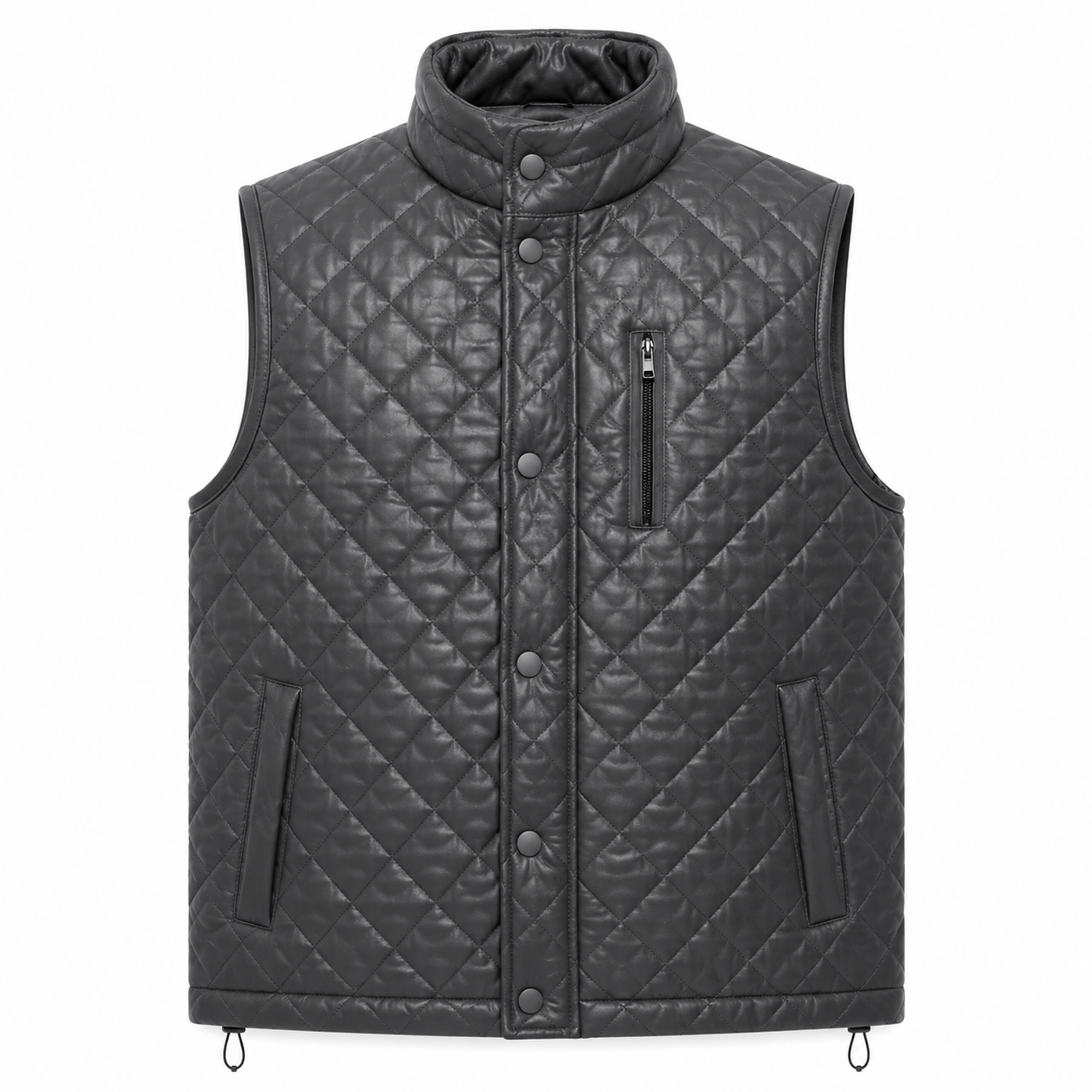 Women's pink diamond-quilted vest