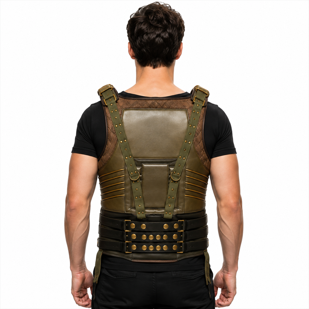 Men's Olive Utility Tactical Zip-Up Vest
