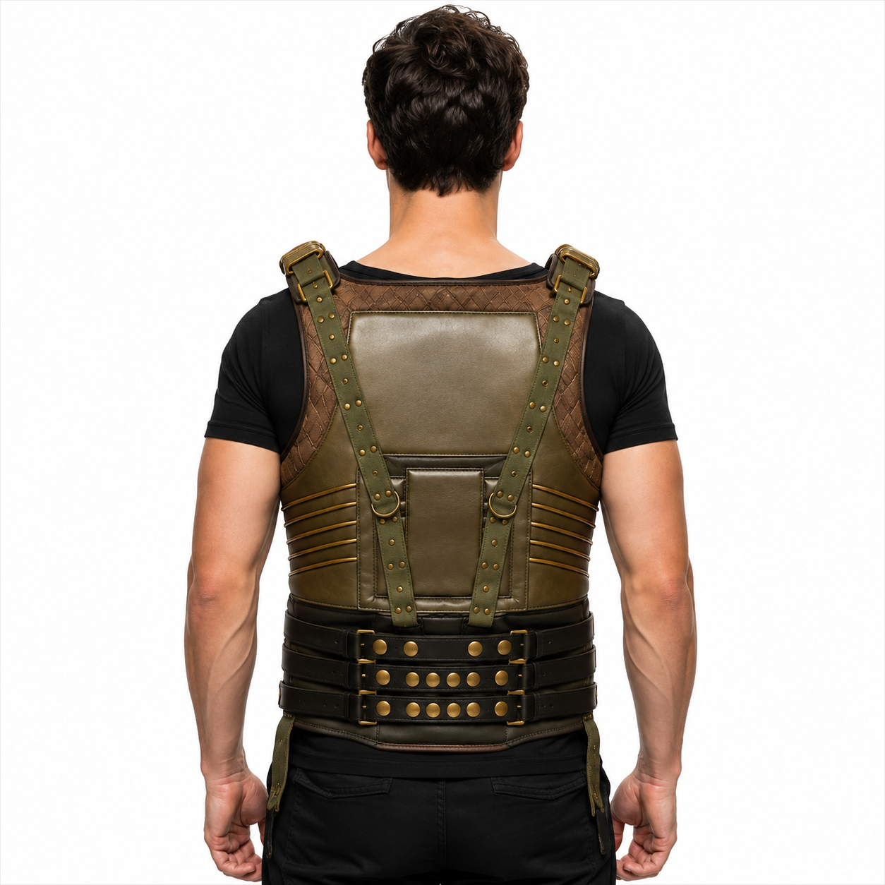 Men's Olive Utility Tactical Zip-Up Vest