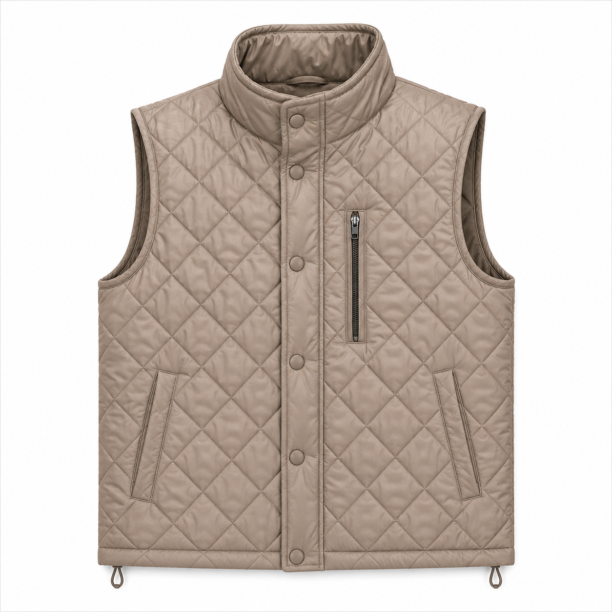 Women's pink diamond-quilted vest