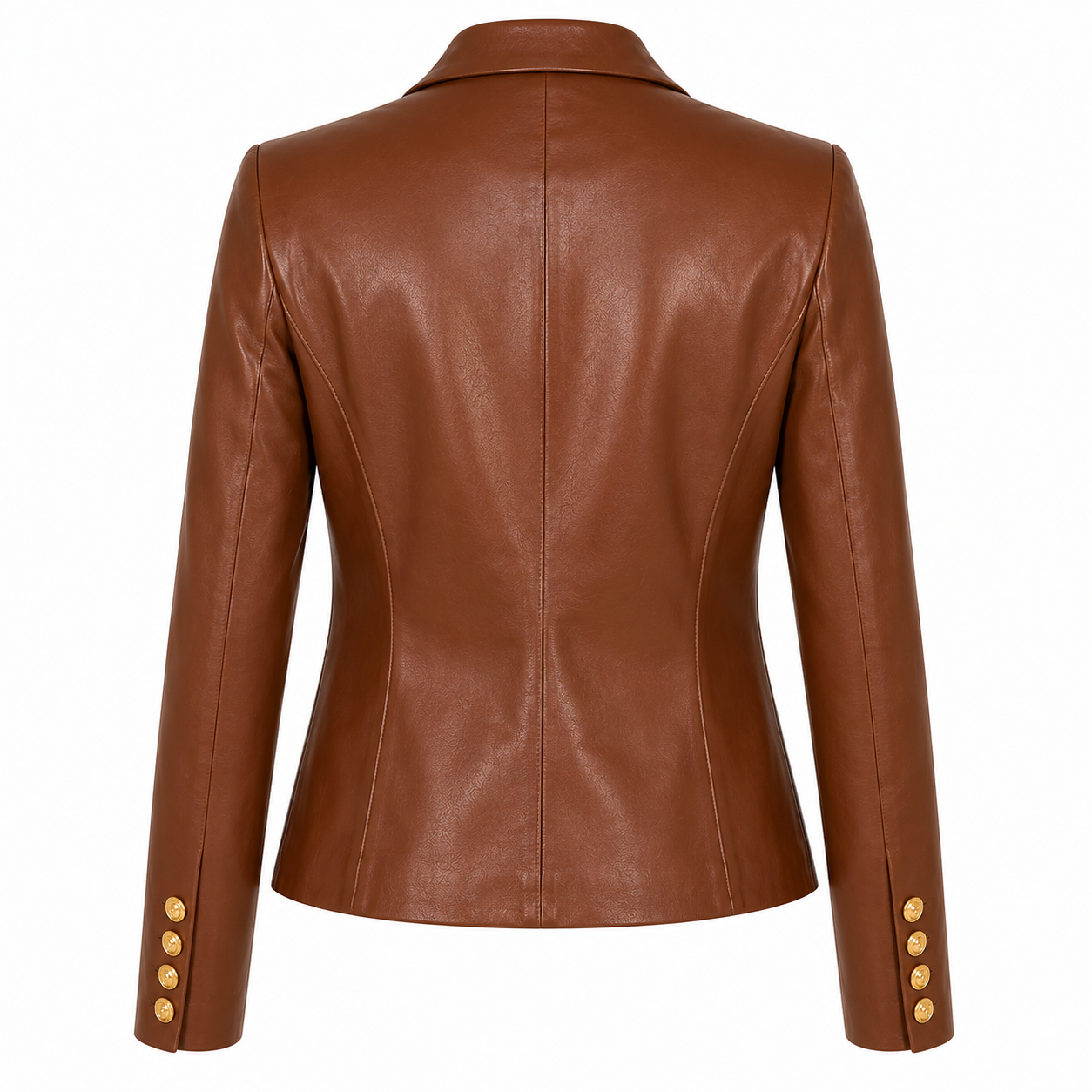 L'AGENCE Ottilie Leather Blazer in Black