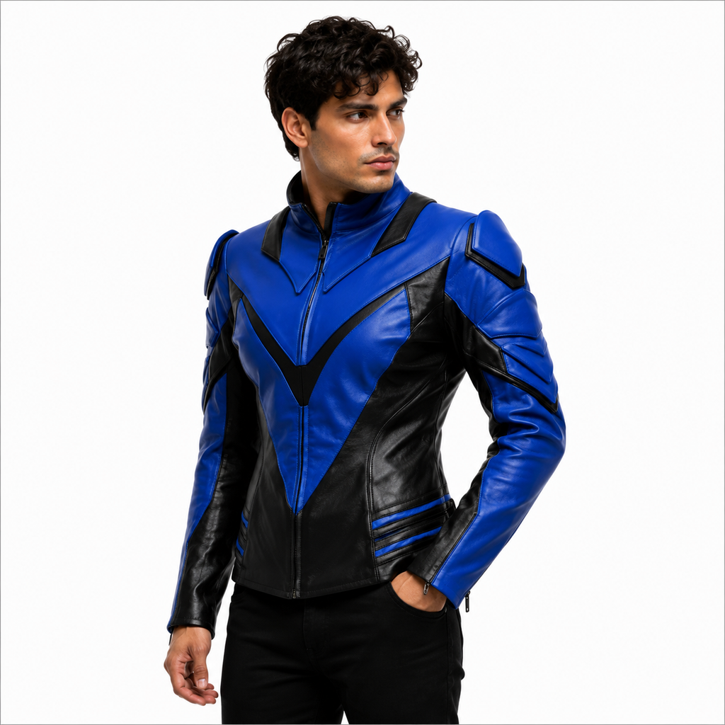 Armored Genuine Leather Superhero Jacket