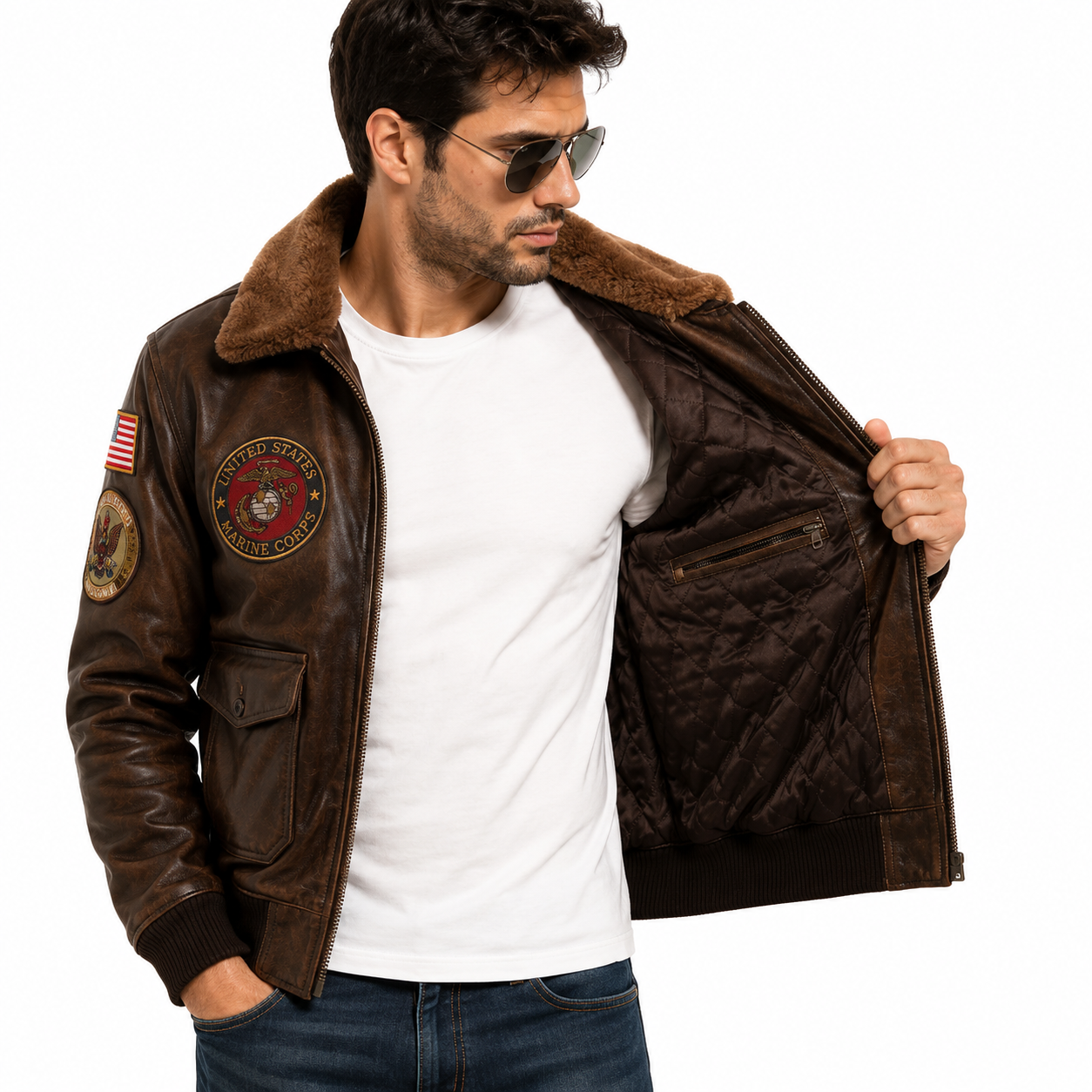 Men's Vintage Brown Genuine Leather