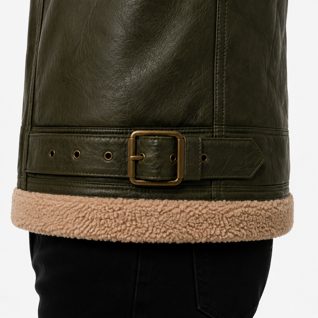Men's Olive Green B-3 Aviator Jacket