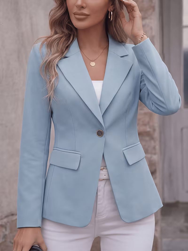 Slim-Fit Single-Button Blazer