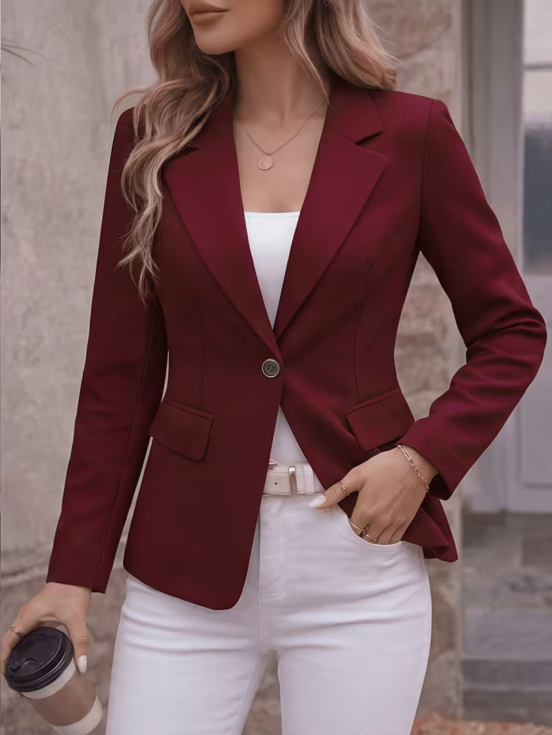 Slim-Fit Single-Button Blazer