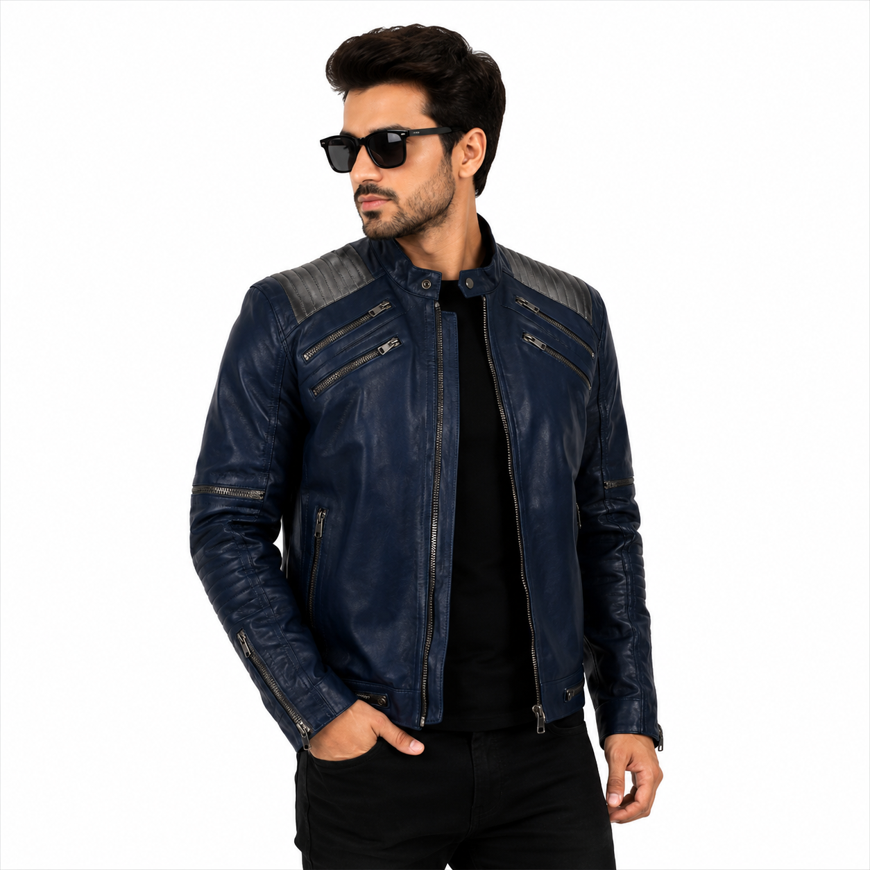Michael Jackson Beat It Blue Leather Jacket