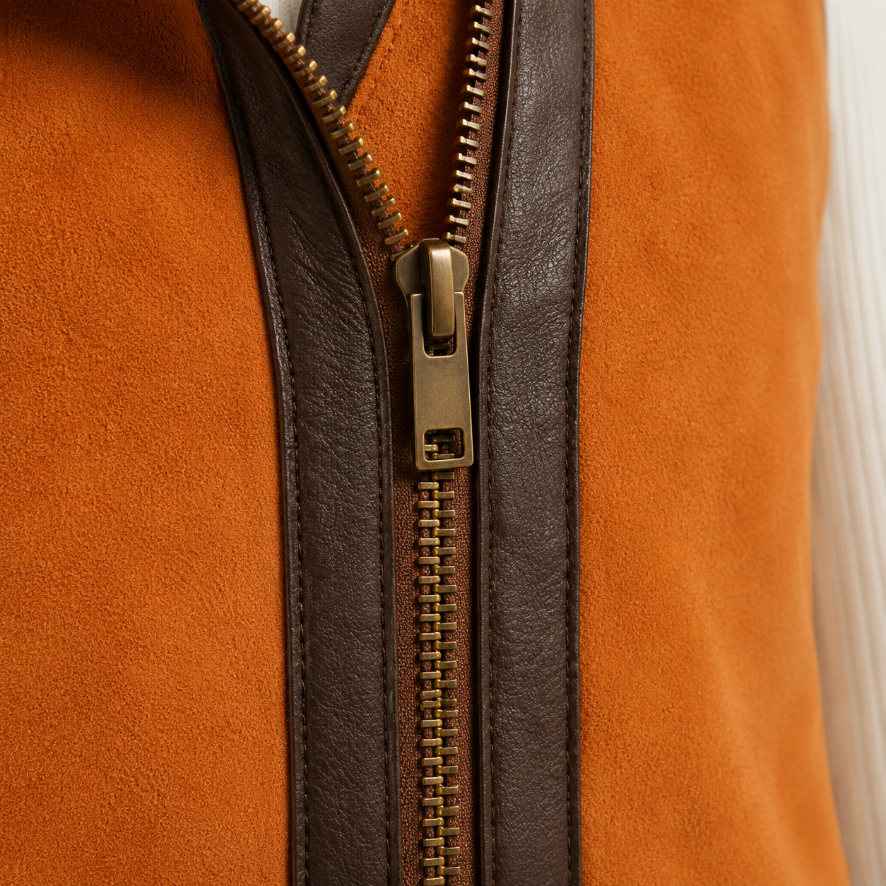 Women's Tan Shearling Leather Vest