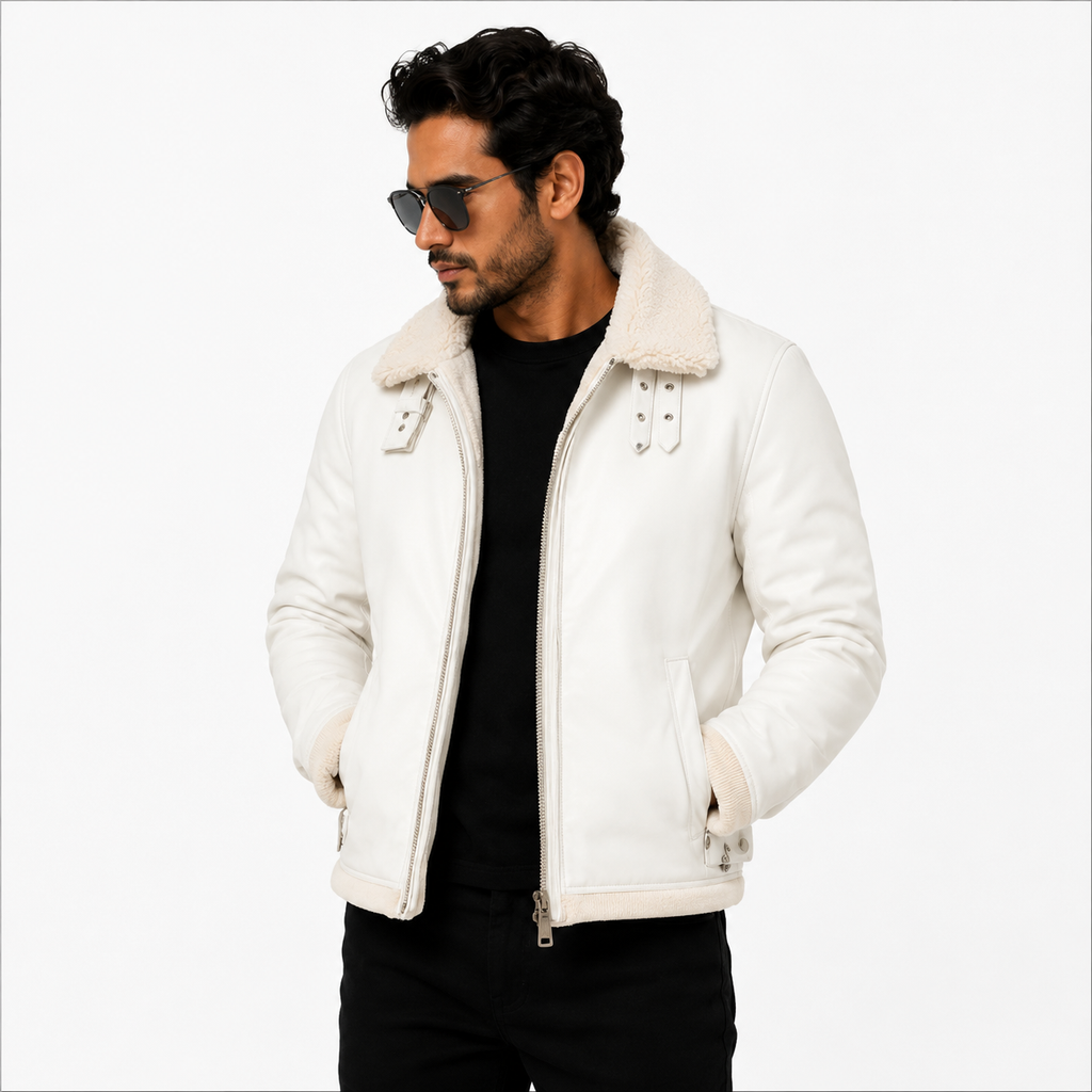 Men's Off-White / Cream B-3 Aviator Jacket