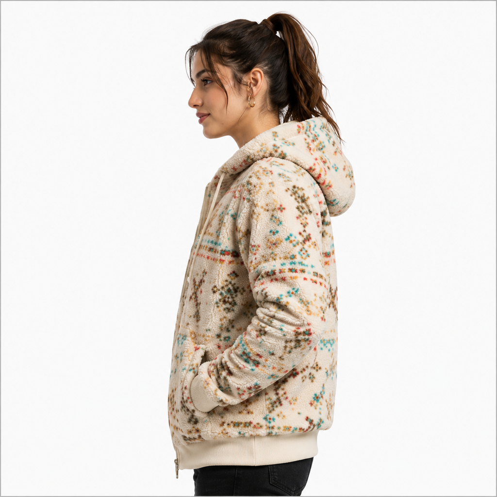 Women's Aztec Print Sherpa Jacket 