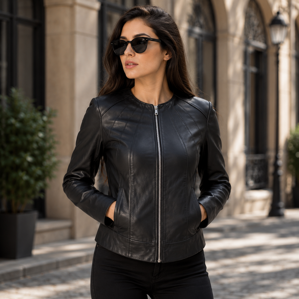Women’s Real Leather Classic Jacket
