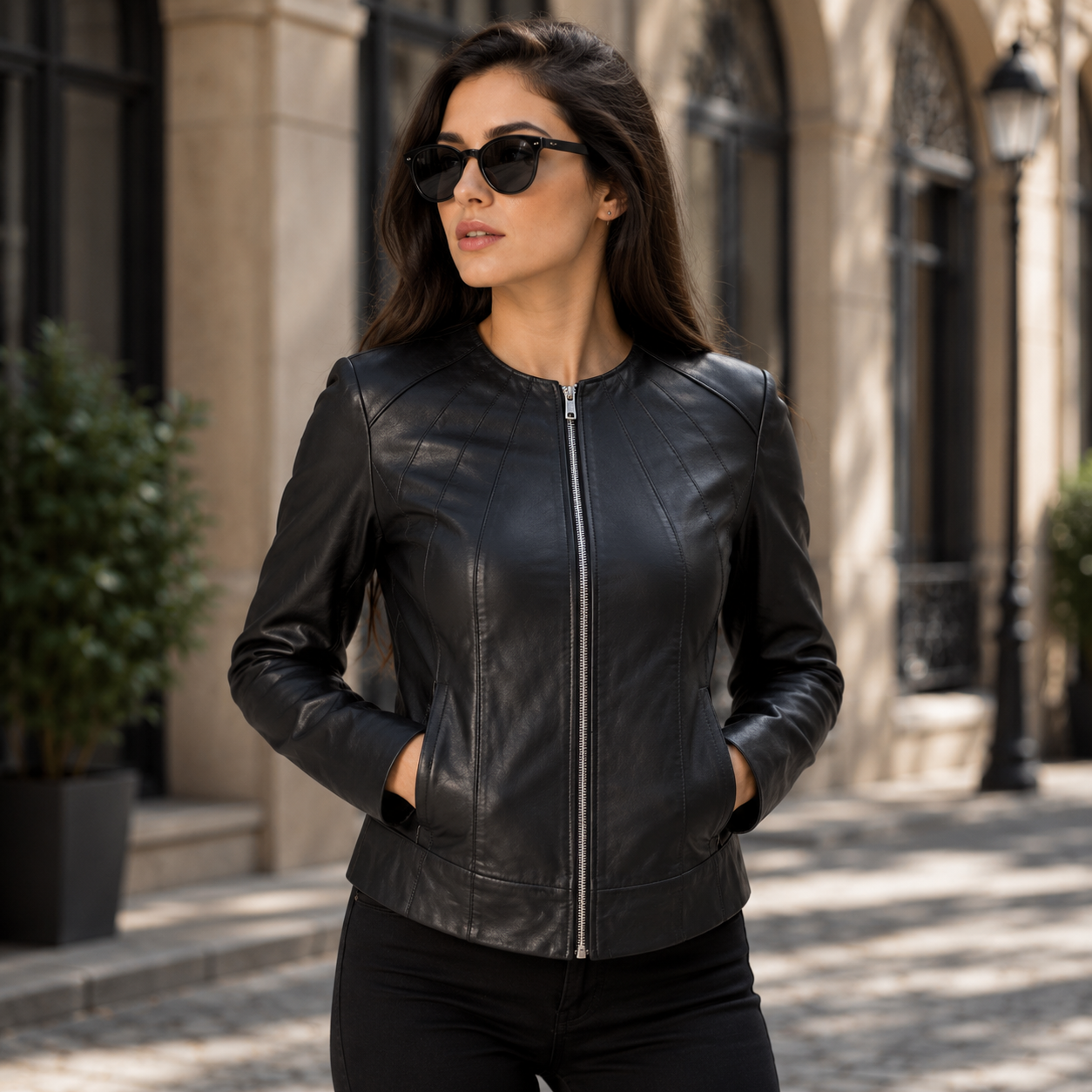 Women’s Real Leather Classic Jacket