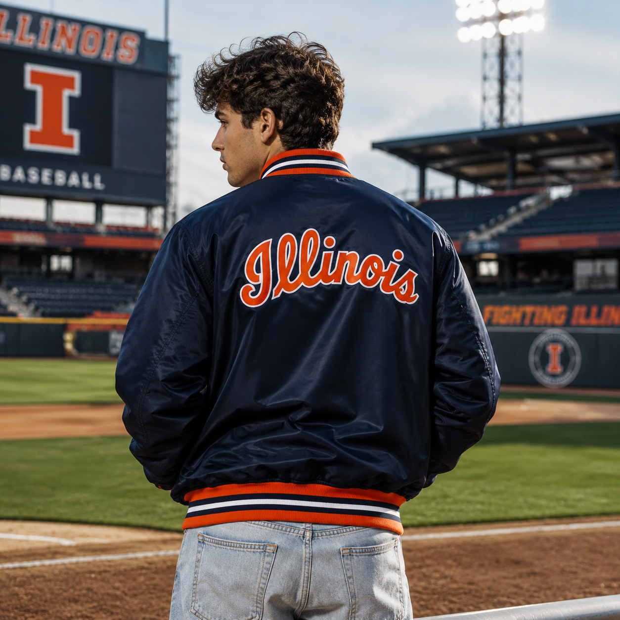 Illinois Fighting Illini Varsity Lightweight Jacket