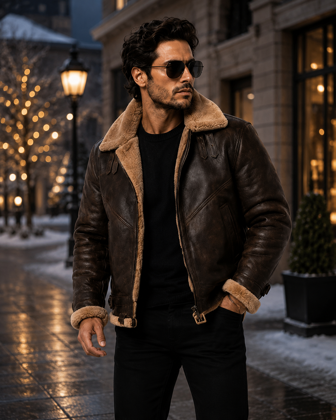 Men's Classic B-3 Aviator Flight Jacket