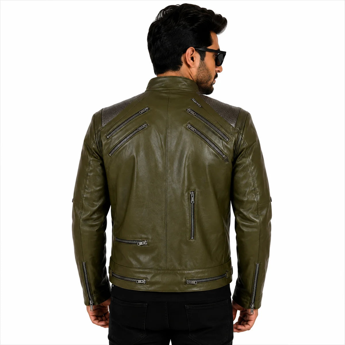 Michael Jackson Inspired Olive Green Leather Jacket
