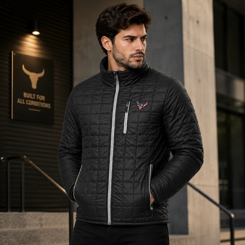 Rainer Puffer Dallas Black Quilted Jacket