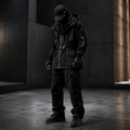 Men's Urban Techwear Belted Tactical Parka Jacket