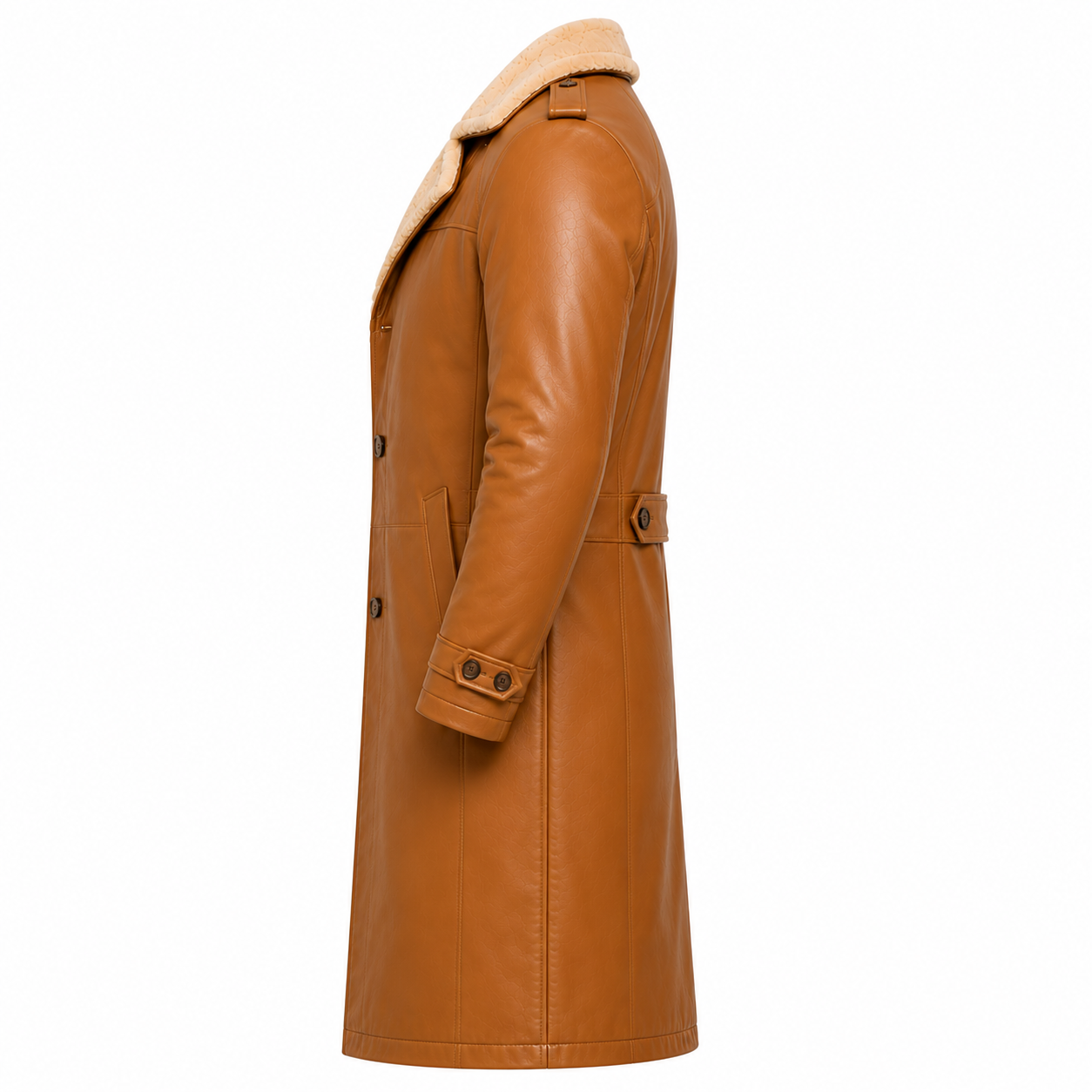 Men Shearling trench coat