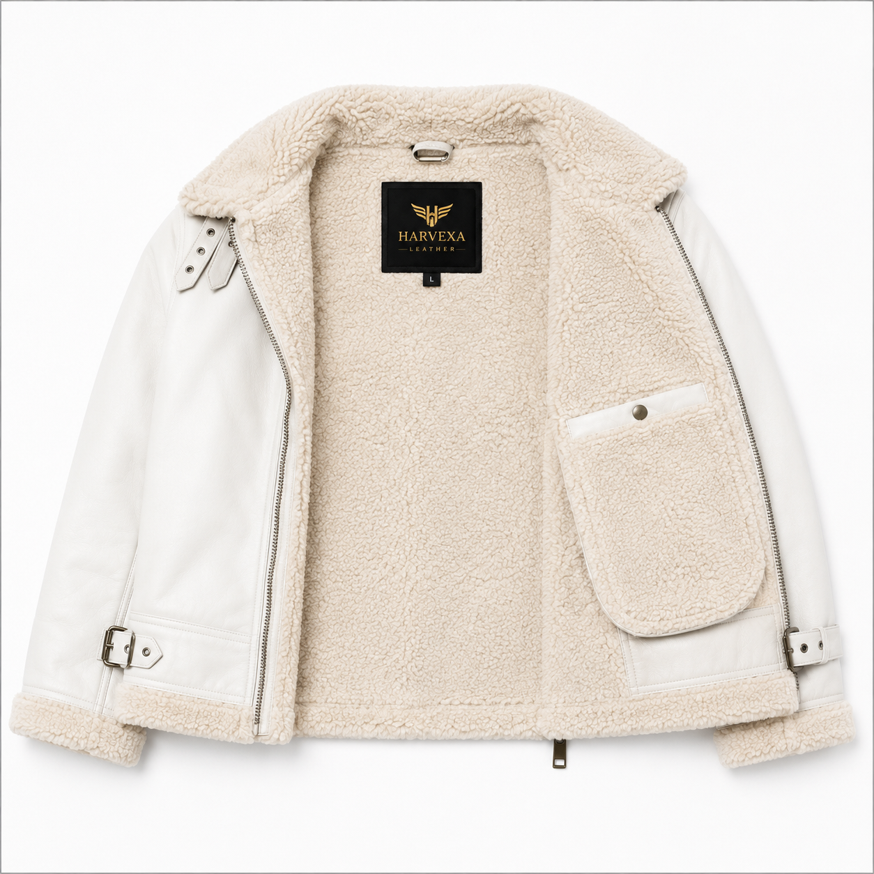 Men's Off-White / Cream B-3 Aviator Jacket
