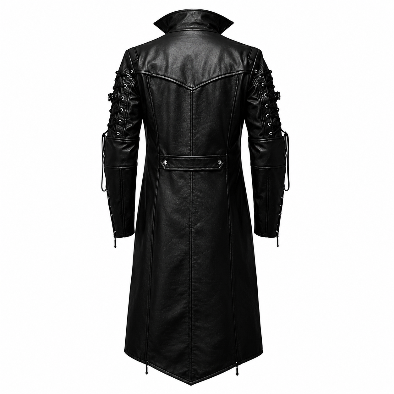 Gothic Leather Trench Coat
