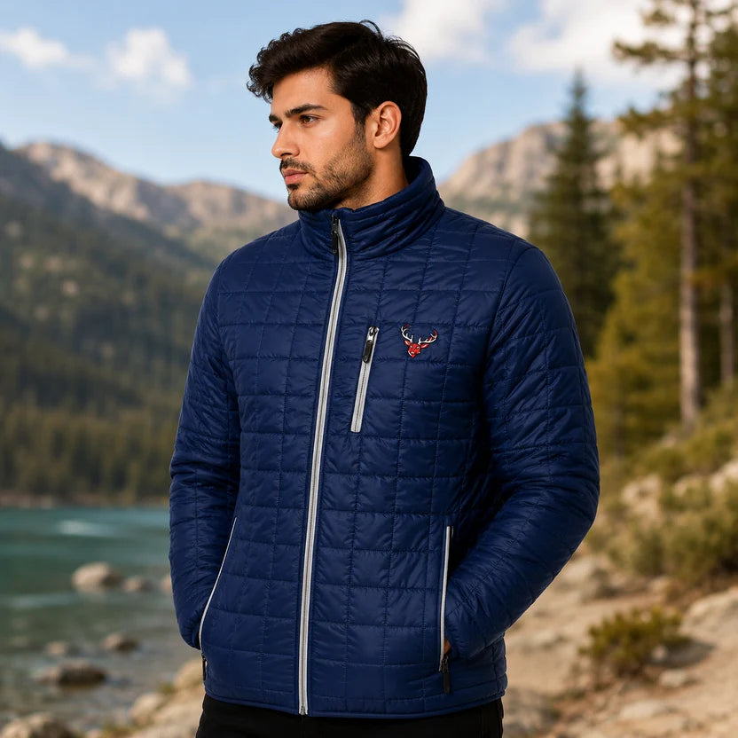 Rainer Puffer Dallas Navy Blue Quilted Jacket