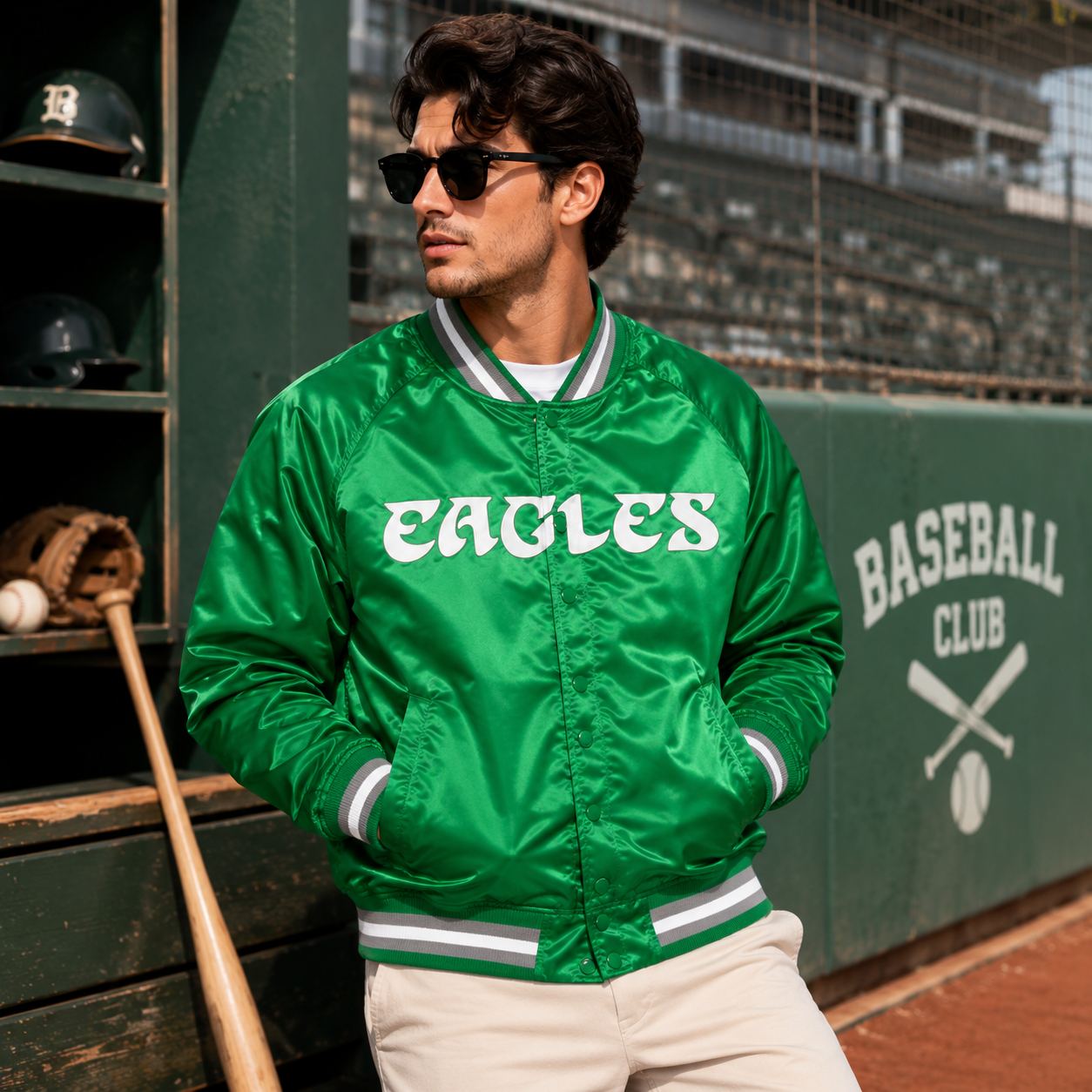 Philadelphia Eagles Satin Lightweight Jacket