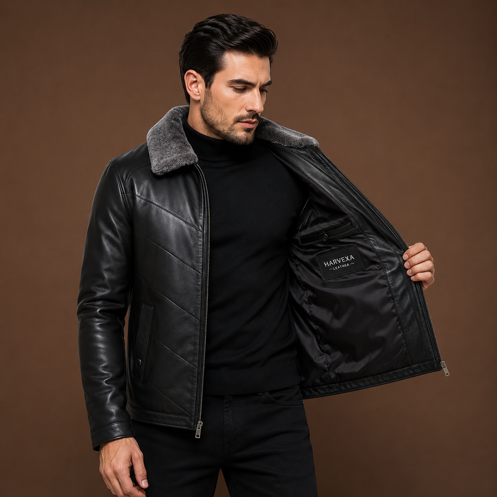 Men's leather jacket