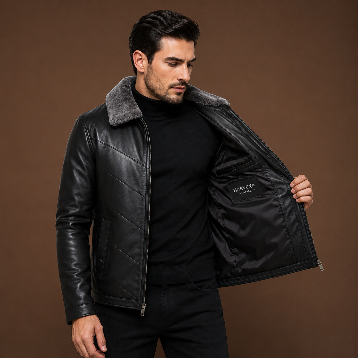 Men's leather jacket