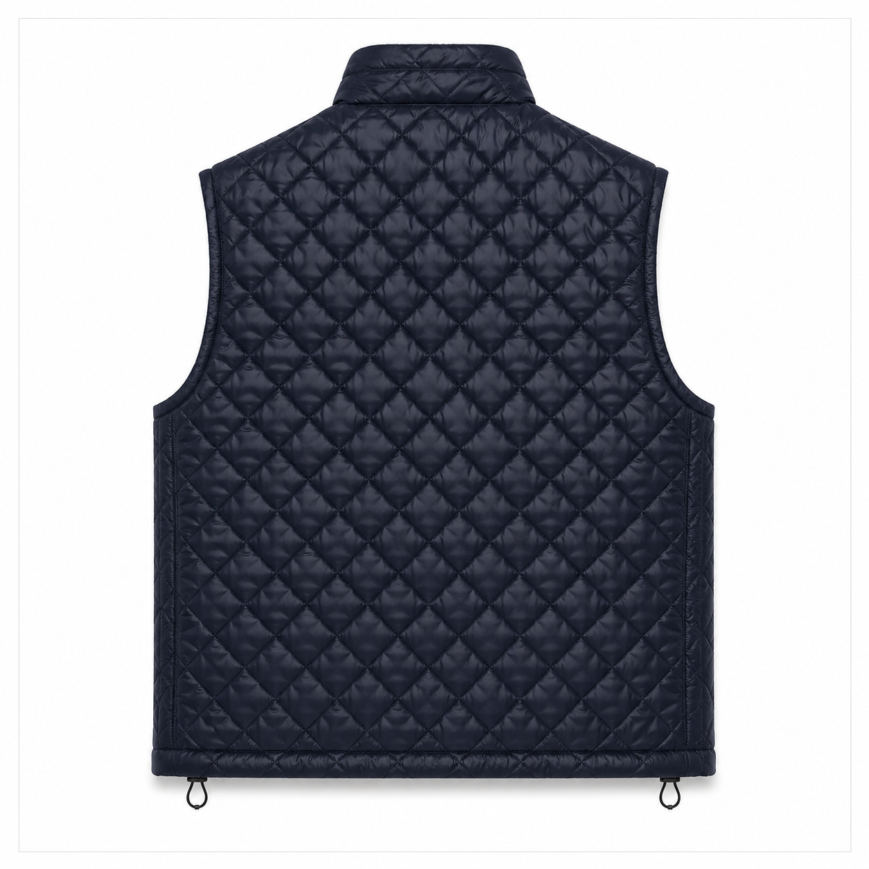 Men's cream or off-white diamond-quilted vest