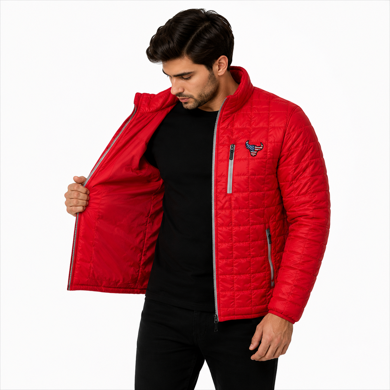 Cutter & Buck Men's Buffalo Bills "Americana" Rainier Puffer Jacket