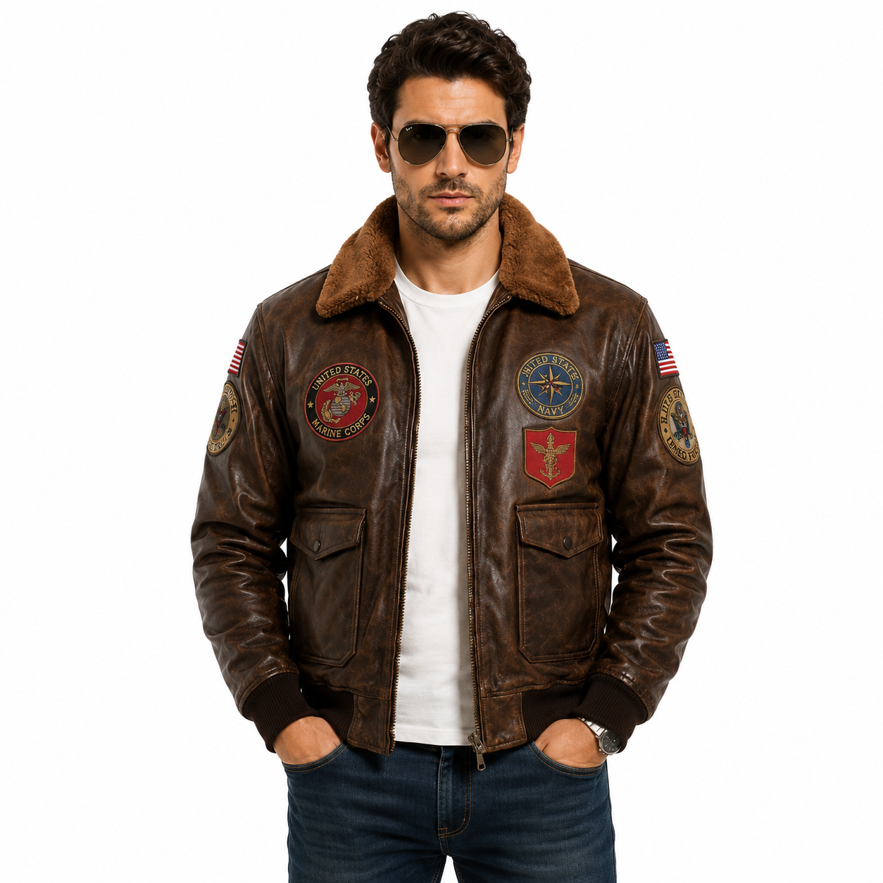 Men's Vintage Brown Genuine Leather