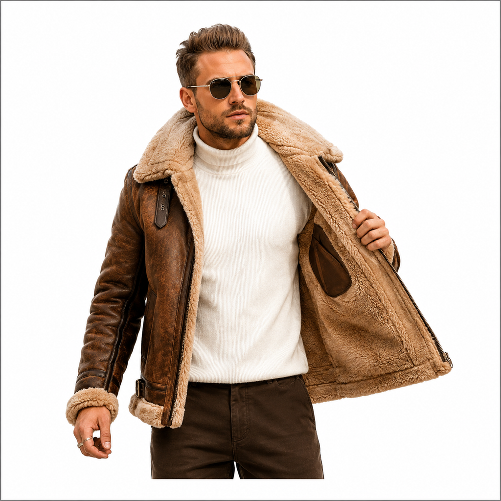 Men's Vintage  B-3 Aviator Jacket