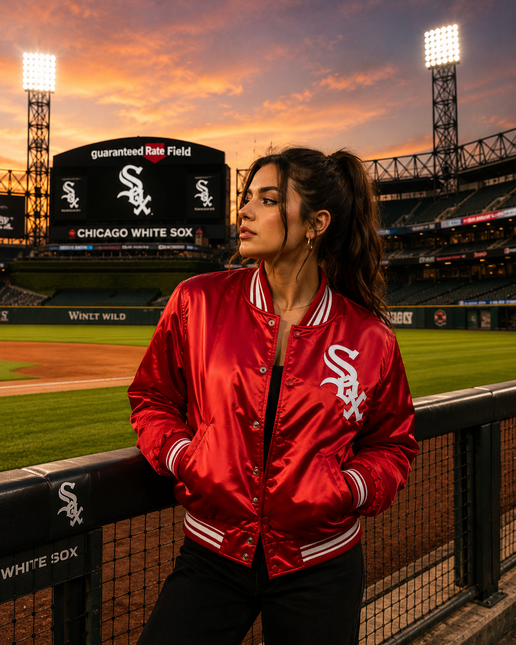 Chicago White Sox 1971 Authentic Vintage Satin Red Varsity Jacket