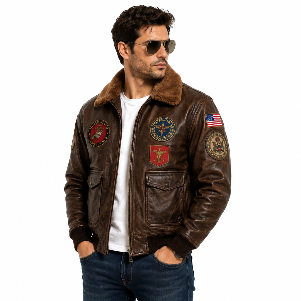 Men's Vintage Brown Genuine Leather