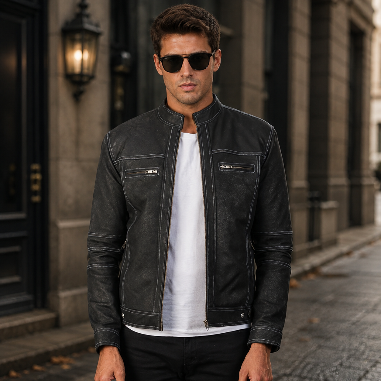 Youngster Black Leather Biker Jacket