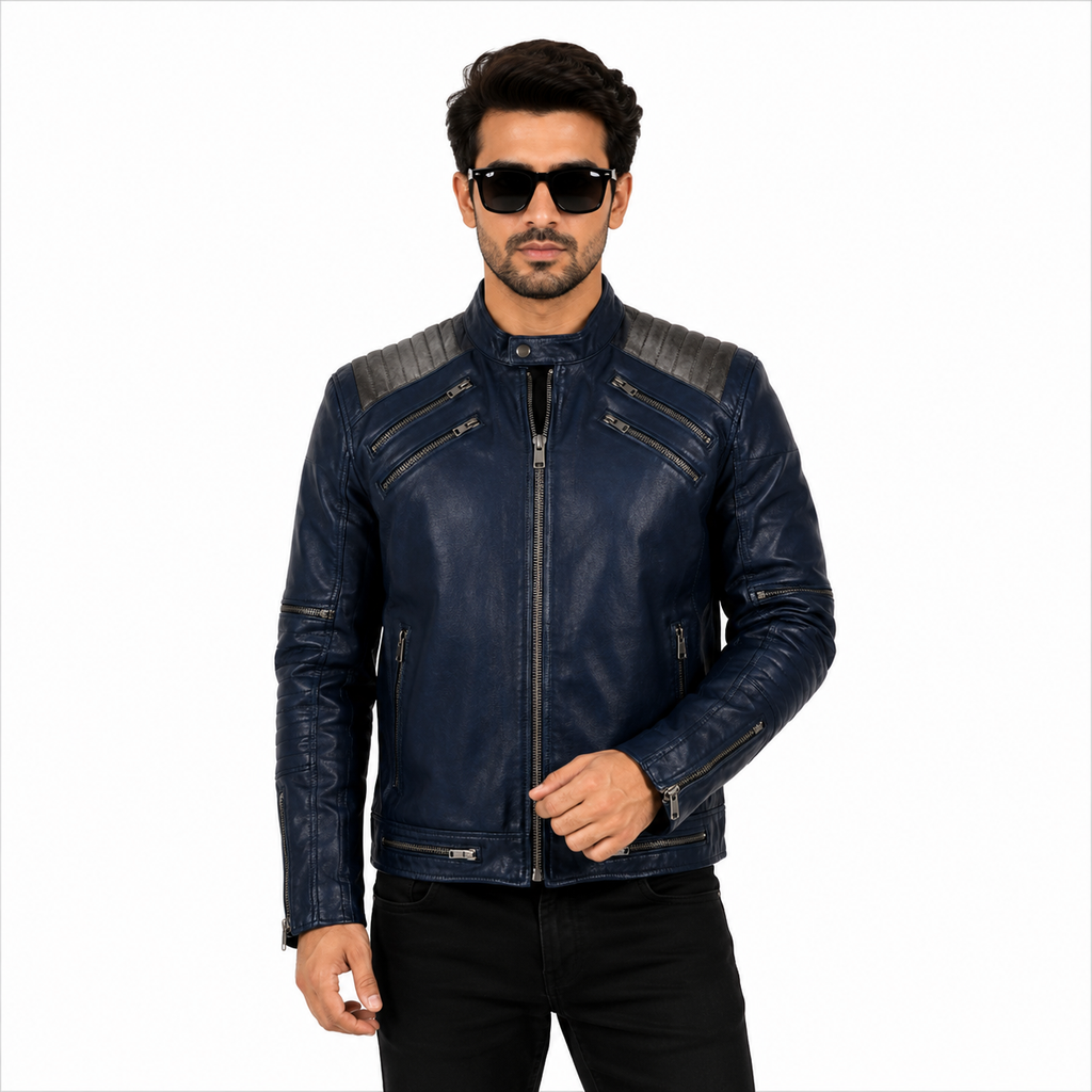 Michael Jackson Beat It Blue Leather Jacket