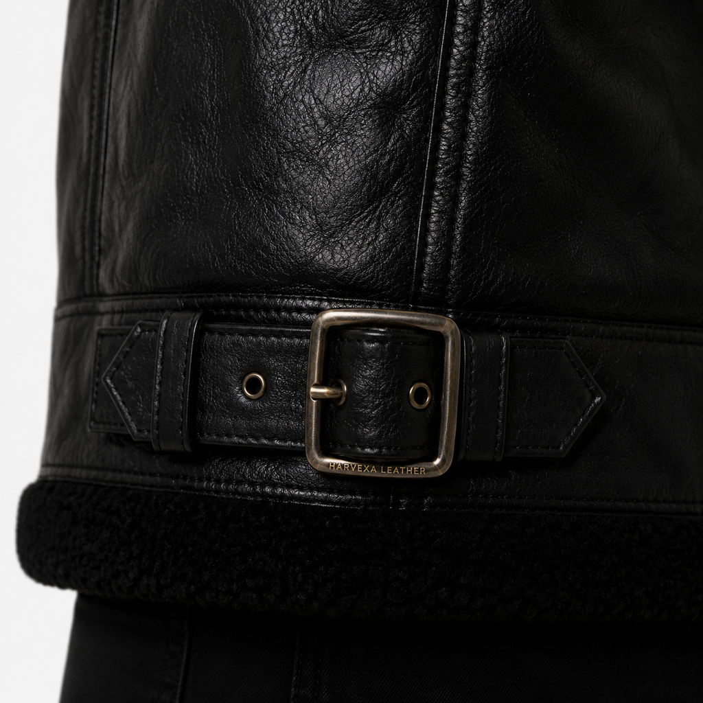 Men's Stealth Black Aviator Jacket
