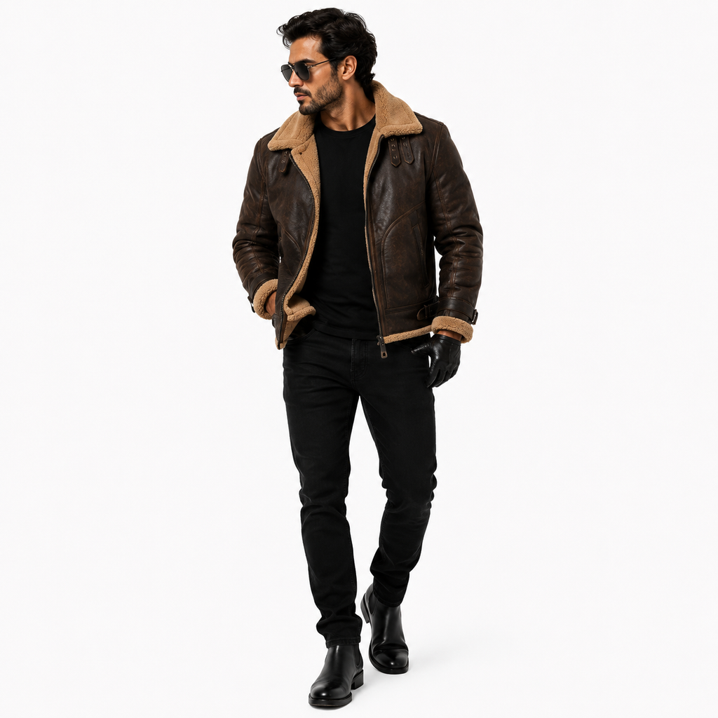Men's Classic B-3 Aviator Flight Jacket