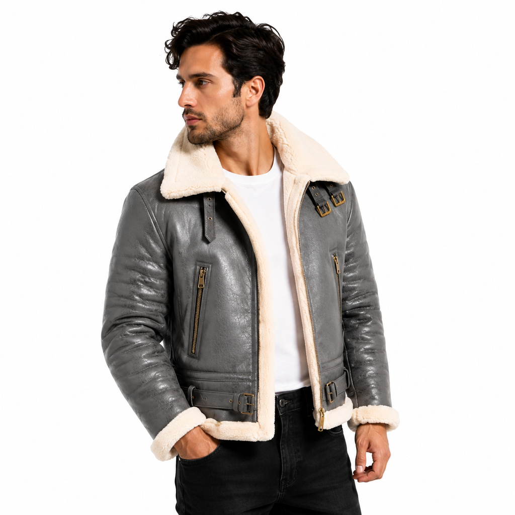 Men's Slate Grey B-3 Aviator Jacket