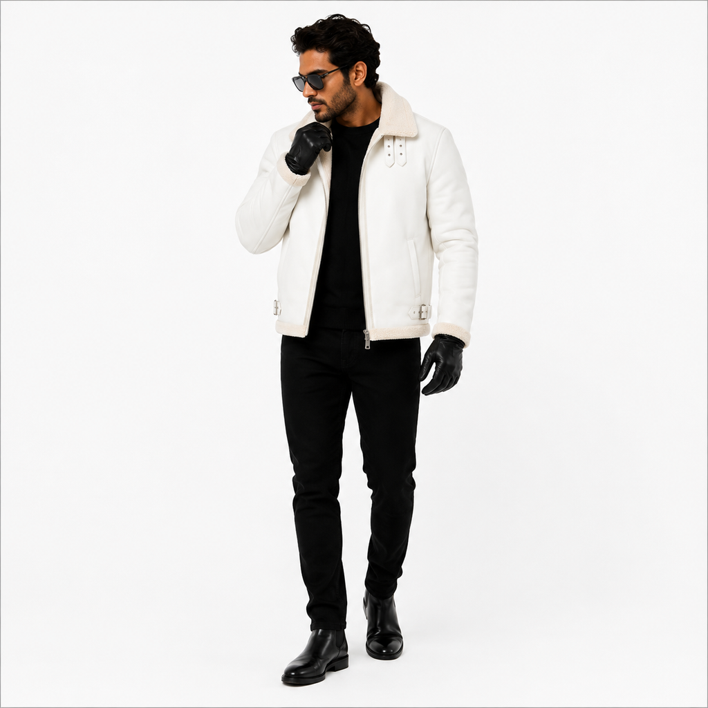 Men's Off-White / Cream B-3 Aviator Jacket